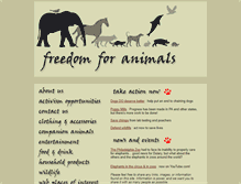 Tablet Screenshot of freedomforanimals.org